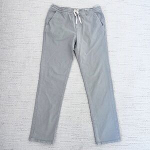 MARINE LAYER Saturday Men's XL Light Gray Pants Drawstring Beach Coastal Casual